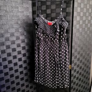 Elle Spaghetti Strap Summer Mini Dress - Polka Dots (L) - AI0405